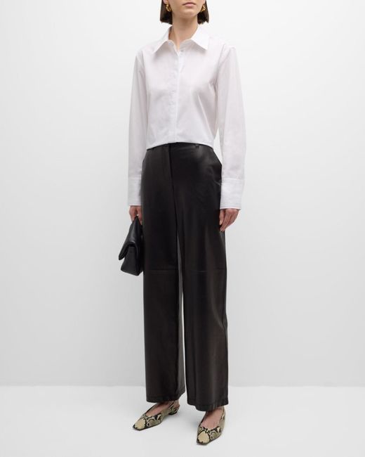Co. White Fitted Button-Down Tton Shirt