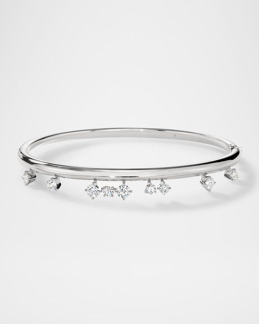 Hearts On Fire Multicolor Barre 18K Floating Diamond Bangle