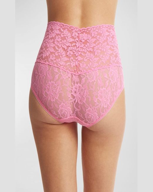 Hanky Panky Pink Signature Lace Retro V-Kini Briefs