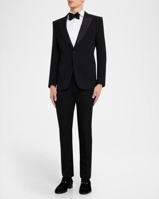 Tom Ford Black Apos;S Wool Grain De Poudre Evening Jacket for men