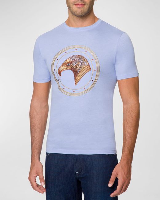 Stefano Ricci Blue Signature Eagle T-Shirt for men