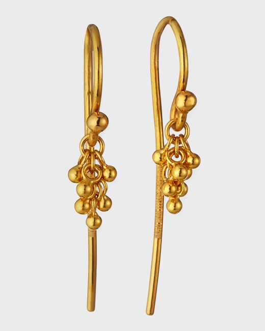 Gurhan Metallic 24k Gold Crisscross Chain Hook Earrings