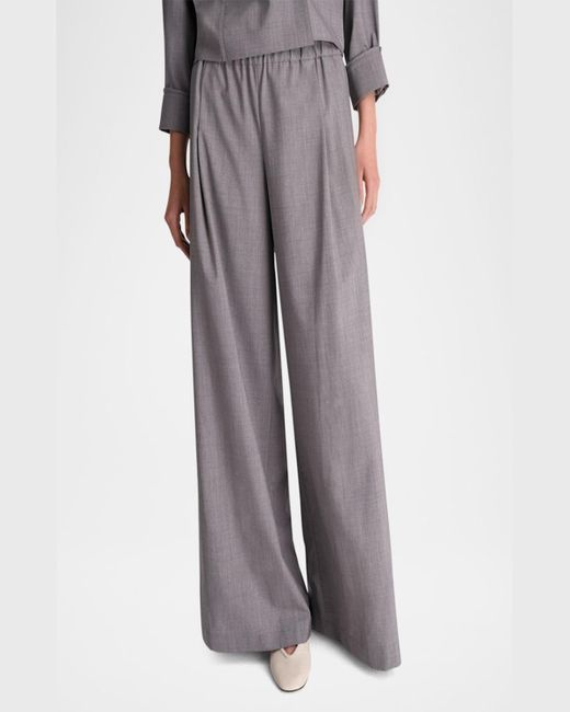 Twp Gray Eva Trousers With Tux Pleats