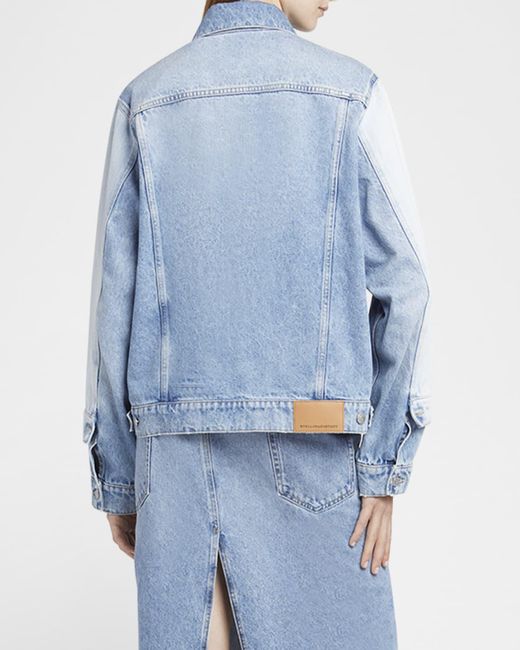 Stella McCartney Blue Mixed Denim Jacket