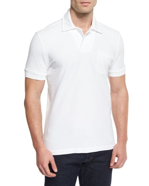 Pique-knit polo shirt by tom ford #5