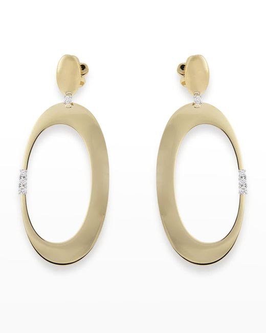 Staurino Metallic Renaissance 18K Oval Earrings With Diamonds