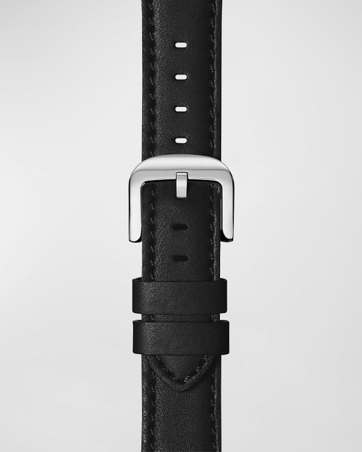 Shinola Black Leather Watch Strap, 20mm for men