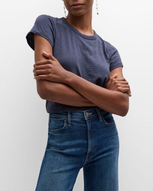 Rag & Bone Blue Slub Crewneck Tee