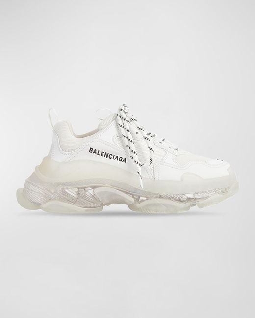 Balenciaga White Triple S Sneaker Clear Sole for men
