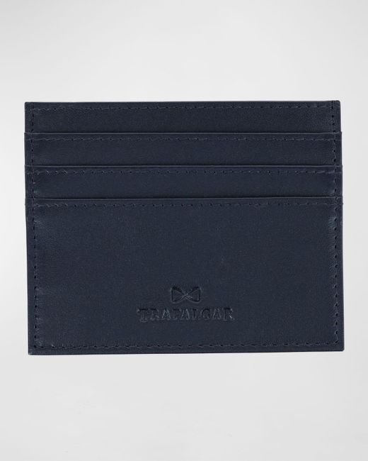 Trafalgar Blue Sergio Leather Card Holder for men