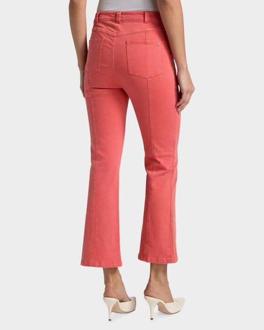 Cinq À Sept Red Wallace Bootcut Crop Jeans