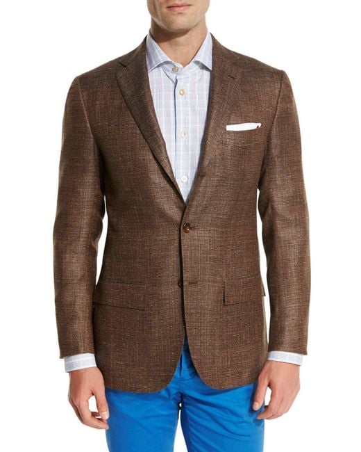 Kiton Cashmere-blend Three-button Sport Coat in Brown for Men | Lyst