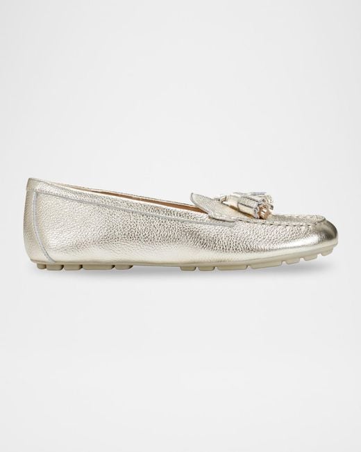 Marc Fisher White Suede Moccasin Tassel Loafers