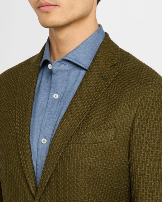 Etro Green Apos;S Basic Textured Blazer for men