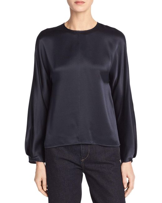 vince silk satin blouse