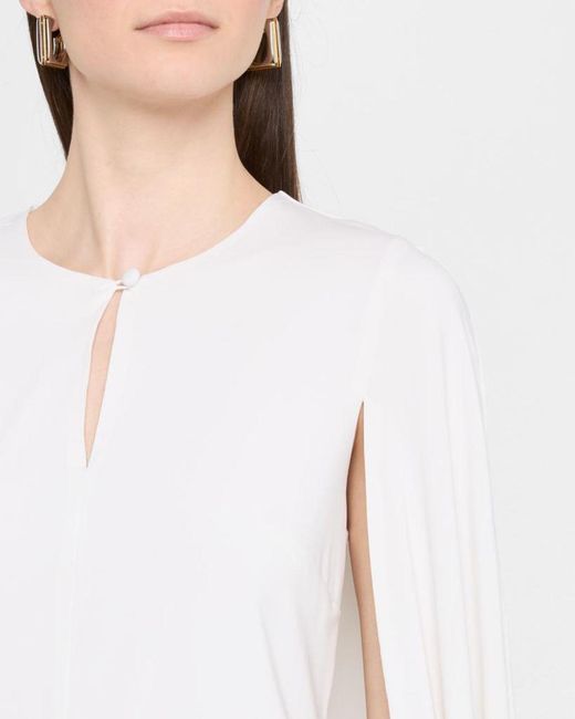 Rosetta Getty White Folded Cape Top