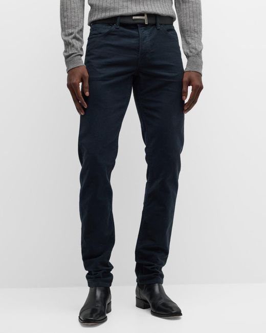 Tom Ford Blue Moleskin Slim-Fit Jeans for men