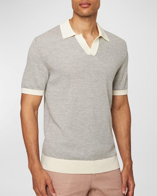 Orlebar Brown Gray Horton Contrast-trim Polo Shirt for men