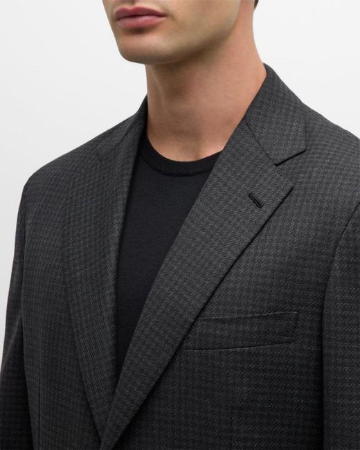 Brioni Black Apos;S Wool Houndstooth Suit for men