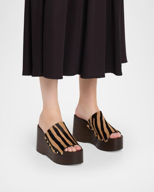 Stuart Weitzman Brown Kate Clog Slide