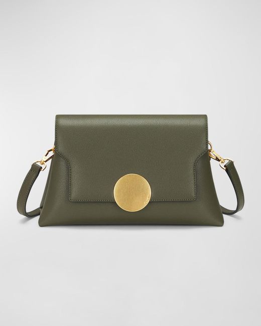 orYANY Green Lottie Flap Leather Crossbody Bag