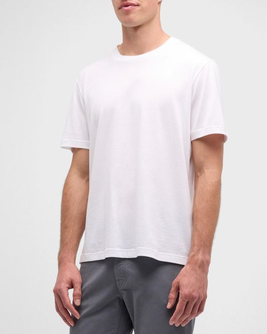 Brioni White Cotton Crewneck T-Shirt for men
