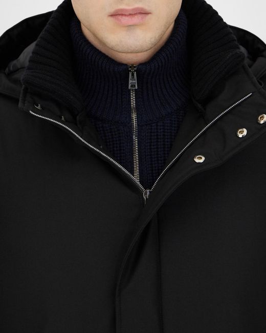 Herno Black Apos;S Sub Zero Jacket W/ Hood for men