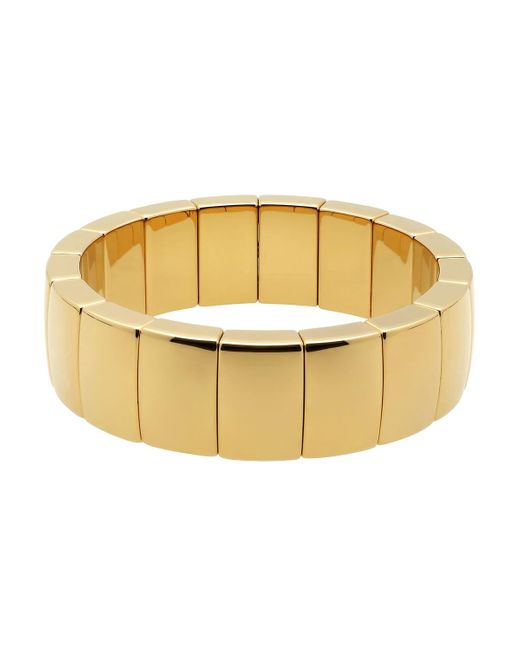 ’ROBERTO DEMEGLIO Metallic Aura 18k White Gold Overlay Stretch Bracelet