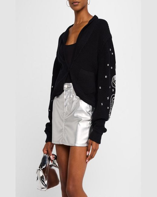 Moon city puff sleeve cardigan sale