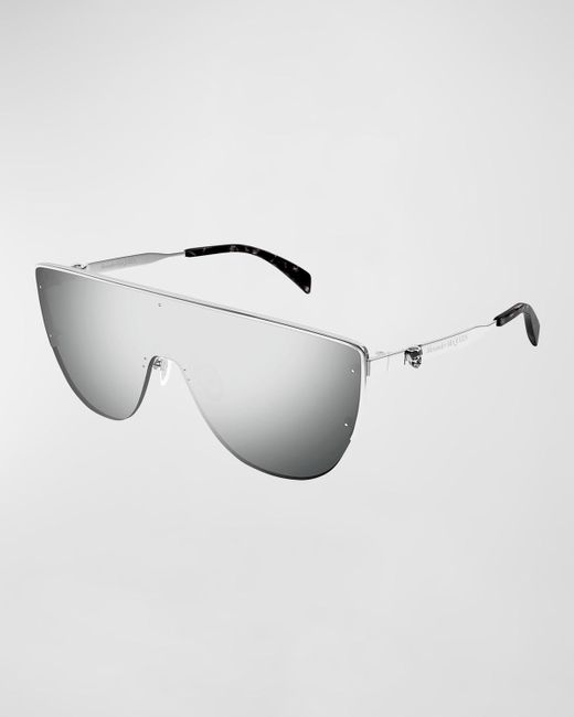 Alexander McQueen Multicolor Skull Metal Shield Sunglasses for men