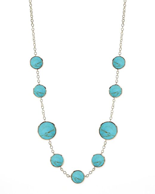 Ippolita Blue Multi Stone Necklace In 18k Gold