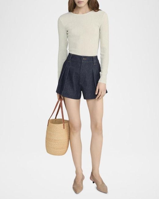 FRAME Blue The Structural Shorts