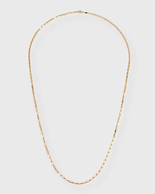 Suzanne Kalan White 18k Yellow Gold Long Baguette Link Necklace