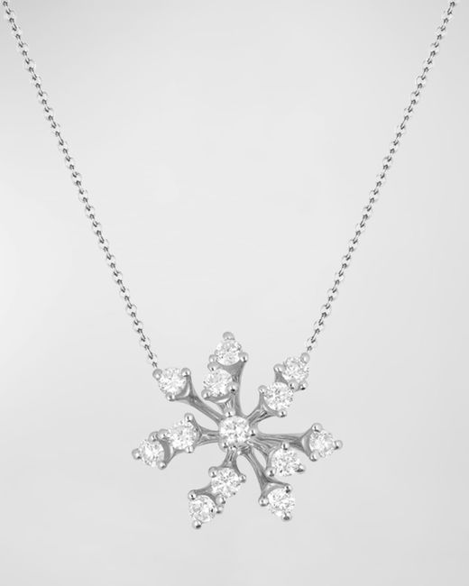 Hueb White 18K Luminous Diamond Pendant Necklace, 16"