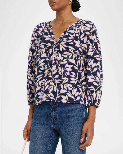 Rails Blue Vasia Button-Front Blouse