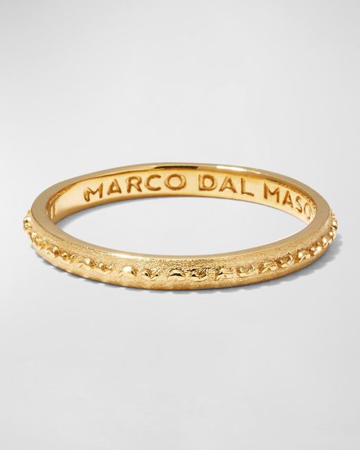 MARCO DAL MASO Metallic Yellow Gold Icon Slim Eternity Band Ring for men