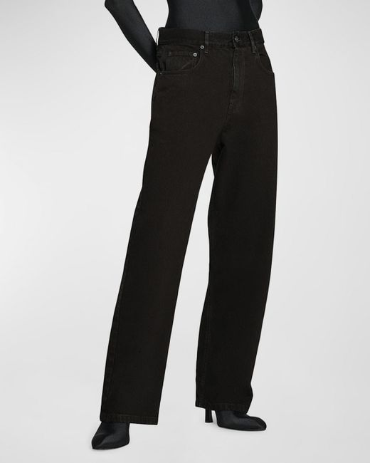 Balenciaga Black Mid-rise Japanese Denim Boyfriend Jeans