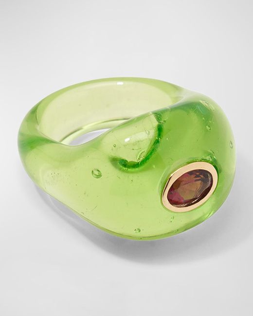 Lizzie Fortunato Green Monument Ring