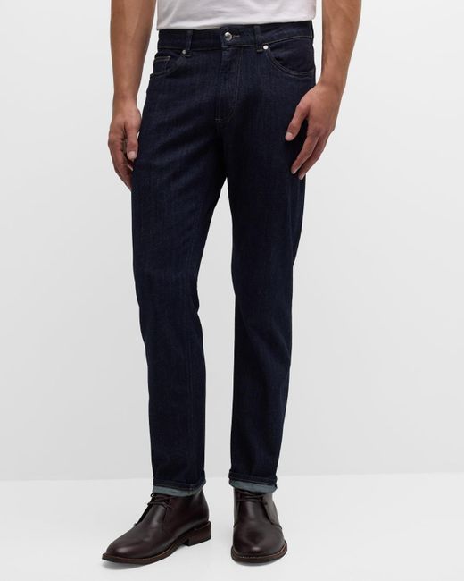 Peter Millar Blue Stretch Denim 5-Pocket Jeans for men