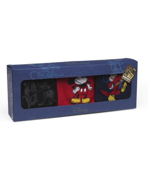 Cufflinks Inc. Blue 90th Anniversary Mickey Mouse Disney Socks In 3 Pack for men