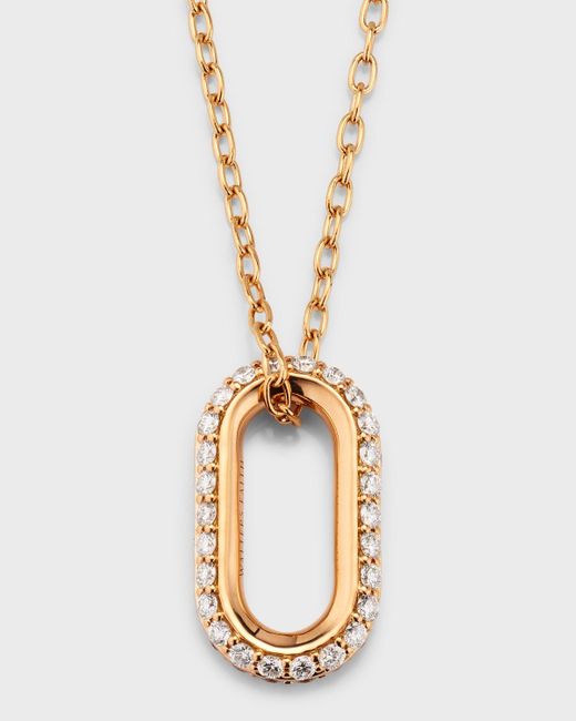 Walters Faith Metallic Saxon 18k Rose Gold Diamond Link On Chain Necklace, 24"l