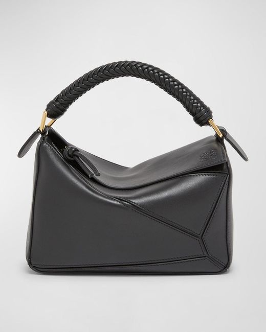 Loewe Black Small Puzzle Leather Top-Handle Bag