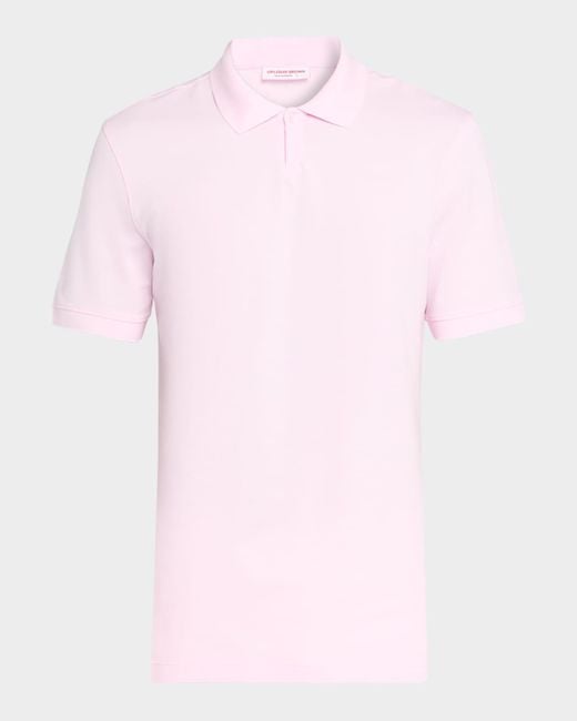 Orlebar Brown Pink Bruno Cotton Pique Polo Shirt for men