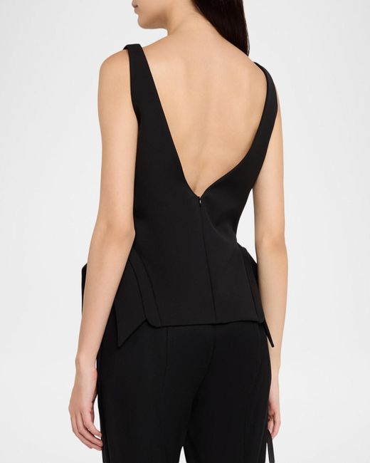 Rohe Black Deconstructed Wool-Blend Top