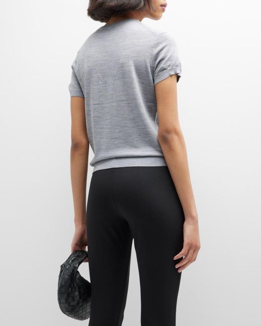 Theory Blue Basic Regal Wool Short-sleeve Tee