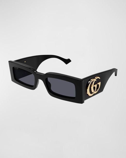 Gucci Black Generation 53mm Rectangular Sunglasses