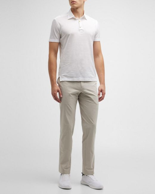 Peter Millar Gray Surge Performance Stretch Trousers for men