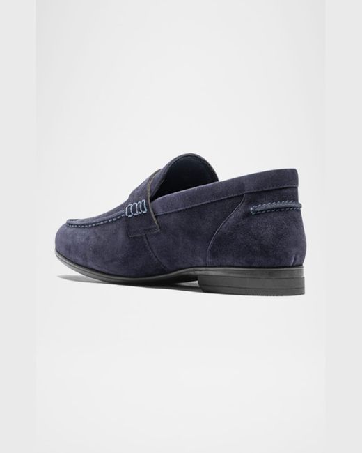 Rodd & Gunn Blue St. James Suede Loafers for men