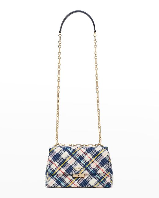 carlyle raffia tweed medium shoulder bag
