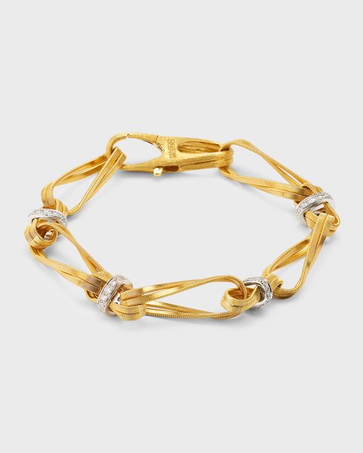 Marco Bicego Metallic 18k Yellow Gold Marrakech Onde Double Link Bracelet